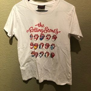 the Rolling Stones white shirt